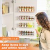 Bunoxea Spice Rack wall mounted 4 Pack, Space-Saving Spice Organizer