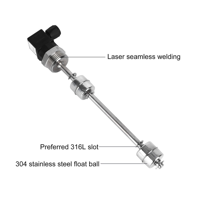 Water Level Float Switch 200mm Dual Ball Type Stainless Steel