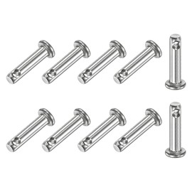 M METERXITY 10-Pack Single Hole Clevis Pins, M4 x 16mm 304 Stainless Steel Flat Head Clevis Pins for Mechanical Linkage/Fixed Parts/Ship Rigging, Link Hinge Pin Reusable