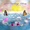 MEDWISE Butterfly Purple Crystal Bracelet 925 Sterling Silver Butterfly Bracelets