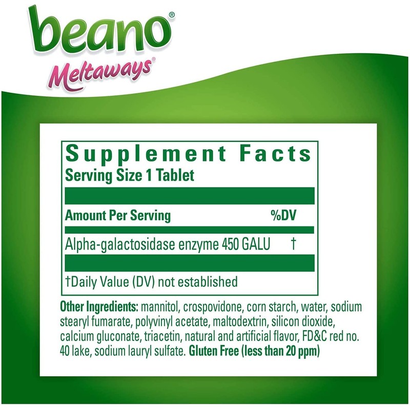 Beano Meltaways | Gas Prevention & Bloating Relief | Strawberry