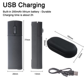 Samudgate Wireless Mouse, 2.4GHz Ergonomic Mouse Small Handheld Finger Mouse 1200DPI Rechargeable Computer Mouse with Mouse Box,Portable Mini Mouse for Laptop Computer