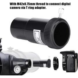 POFET Astronomical Telescope Eyepiece Barlow Lens Professional Premium 3x Magnification Barlow Eyepiece with M42x0.75mm Thread for 24.5mm Astronomical Telescope