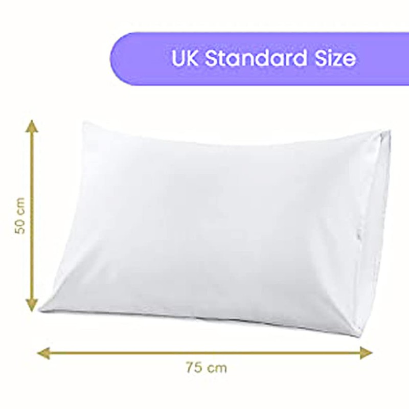 100% Polycotton Pillowcases Ultra Soft & Durable Pillow Protectors Pack