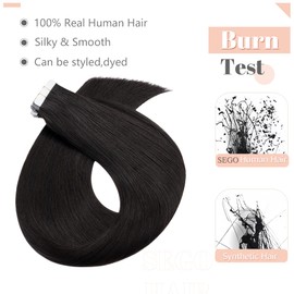 Tape-in real hair extensions, hairpiece, 100% Remy human hair