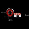 Red Silver ABEC-9 608 RS Skateboard Longboard Bearings (8PCS)