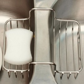 PureLiving Kitchen Sink Sponge Holder Stainless – Rustproof Double-Layer Stainless Steel Caddy