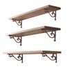 khtumeware 4 Pack Heavy Duty Hammered Antique Copper Shelf Brackets