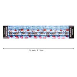 WRAPAHOLIC 30 Inch Christmas Wrapping Paper Roll - Jumbo Roll Red and Blue Snow Globe, Pinecone, Poinsettia, Christmas Tree Wrapping Paper - 4 Rolls - 30 Inch x 120 Inch Per Roll
