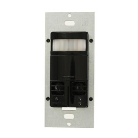 Leviton Multi-Technology PIR/Ultrasonic Wall Switch and Occupancy Sensor, OSSMT-GDE, Black