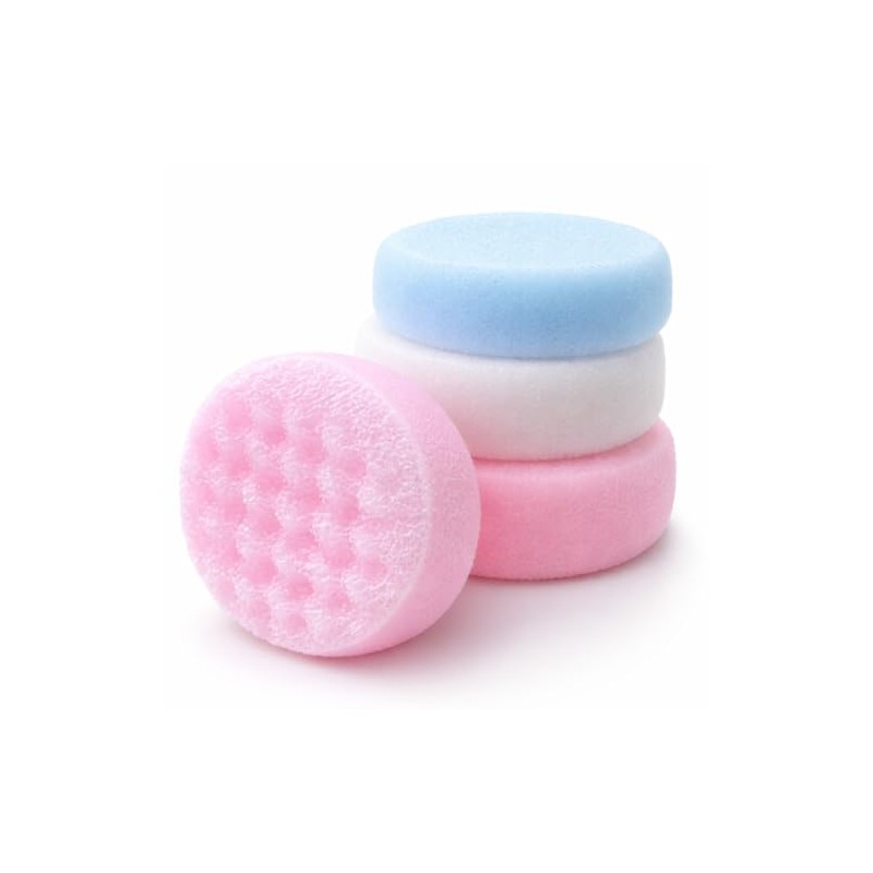 4 Pack Exfoliating Bath Sponges – Double-Sided Body Shower Scrubber