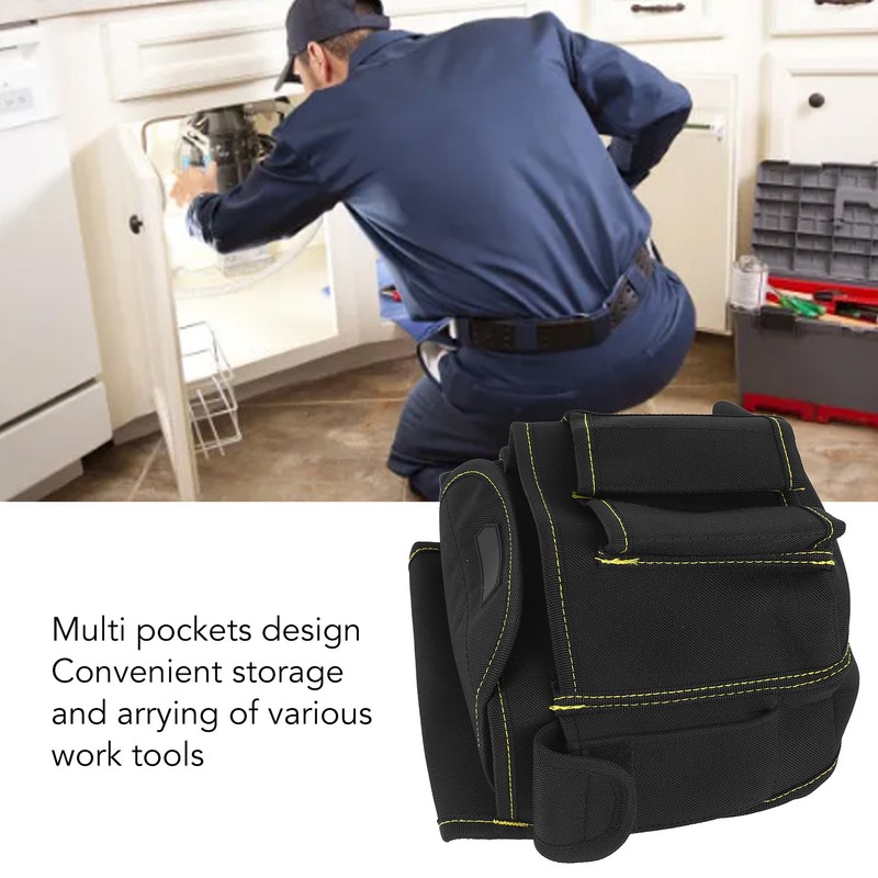 Tool Waist Bag Thickened Hard Wearing Multi Pockets Polyester EVA
