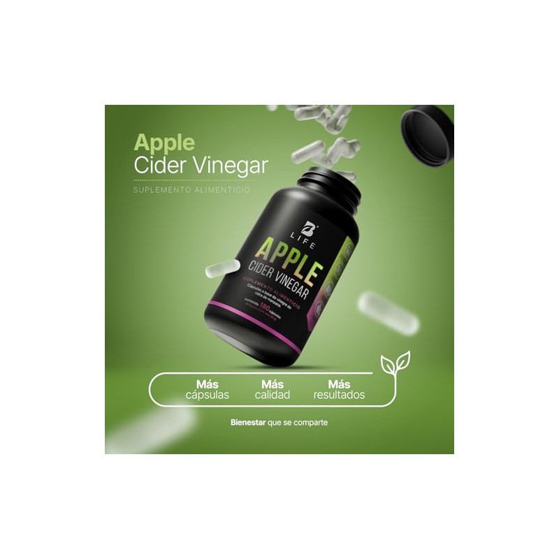 B Life Vinagre de Manzana con 180 cápsulas