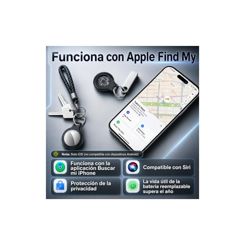 [Certificación Apple MFi] Smart Finder 4 Pack Compatible con Apple