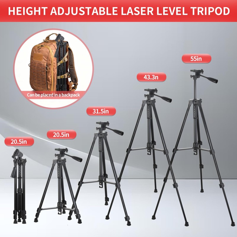 Laser Level Tripod Compatible with Bosch, Height Adjustable Laser Level