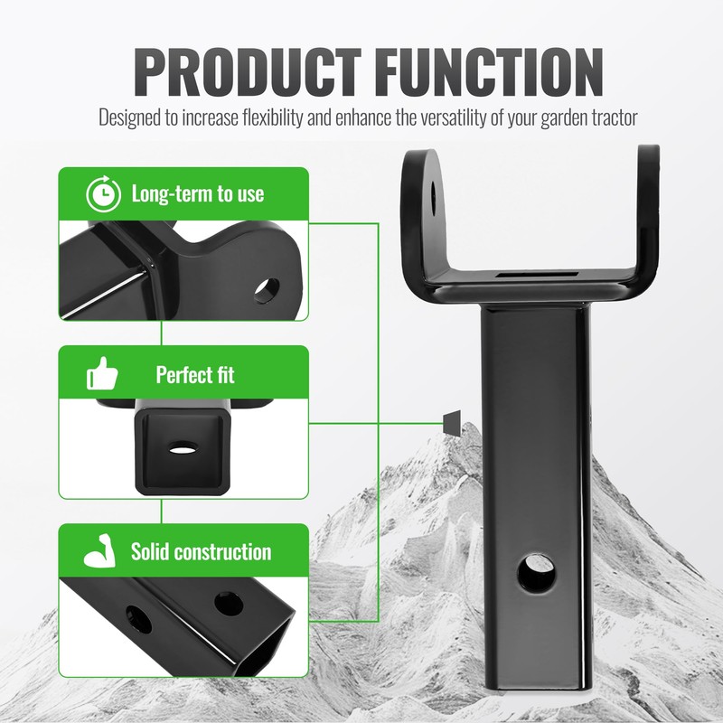 Wutist Sleeve Hitch Adapter Compatible with Garden Tractors Heavy-Duty Hitch