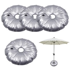 mizikuu Pack of 4 Hose Weight for Parasol Stand, 37 cm Umbrella Base Weight Fillable 3 Litres Water and Sand Weight Bag Umbrella Stand Weighted Sun Stand Base Weight Bag Beach Flags