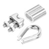 PATIKIL 24pcs Wire Rope Kit M3 Stainless Steel Thimble Wire