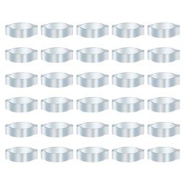 YTKavq 9mm-11mm Double Ear Hose Clamps, Galvanized Steel Rust Proof PEX Clamps for Automotive Plumbing Marine(30 Pcs)