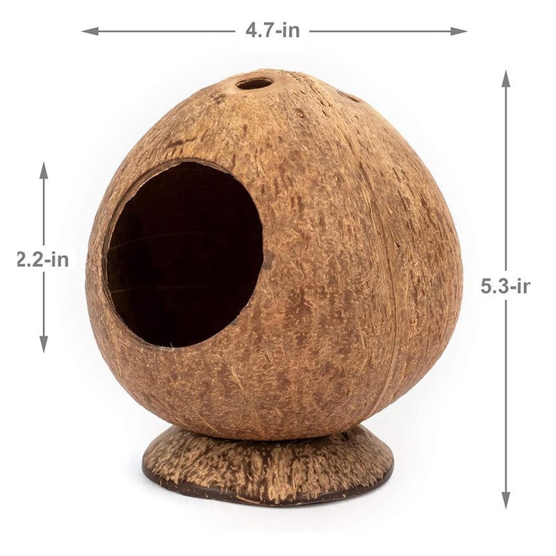 Hamster Hideout Wooden House Coconut Hut Hamster House Bed for