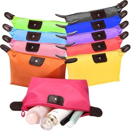 20 Bolsa de Cosmeticos de Viaje Impermeable, Neceser Multiusos para Hombre y Mujer, Organizadora de Viaje con 10 Colores para Maquillaje, Medicamentos, Aseo y Electronicos