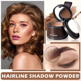 QIUFSSE Hair Root Touch Up Powder,Dark Brown Hairline Powder for Women Magic Wow Root Cover Up Hair Powder for Thinning Hair Instantly Root Touch Up Hair Color (Dark Brown)