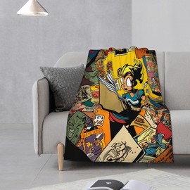 E-RIDES 76x100CM Small Flannel Blanket, Girls in the BookCartoon Comics Blanket for Babies, Kids, Cat, Dog, Travel - Lightweight Blanket for Couch, Bed, Car, and Stroller, Idea Birthday Gift