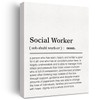 Social Worker Canvas Wall Art Motivational Social Worker Definition Canvas