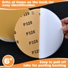 SPEEDWOX 50PCS 6" Gold PSA Sanding Discs, 320 Grit Aluminium
