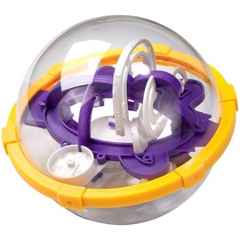 Playtastic Labyrinth Toy: Ball Maze Building Kit, 13 cm Diameter, 92 Obstacles (3D Labyrinth Ball Games, Puzzle Ball)