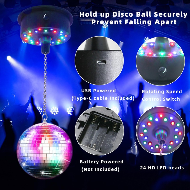 5 RPM-9 RPM Adjustable Mirror Ball Rotating Motor with 24
