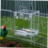 VILLFUL Birdcage Bath Parrot Bathtub Bird Shower Hanger Playset for