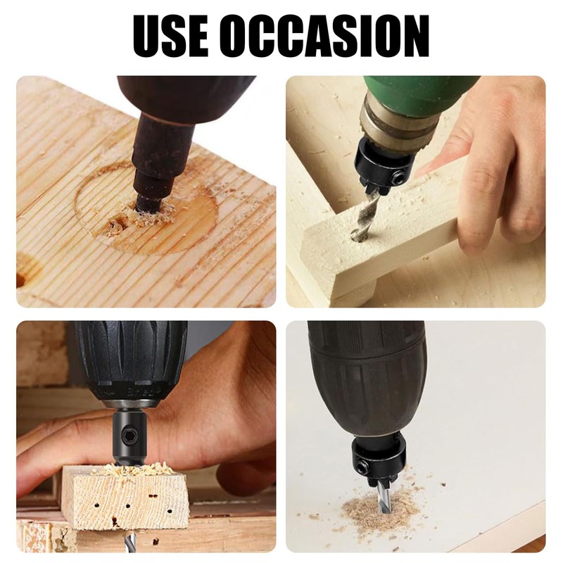 Countersink Drill Bit Set, 5 Piece Plug Cutters for Wood