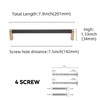 BUKOBYHE 10 Pack 7.5Inch(192mm) Kitchen Cabinet Handles Black and Champagne