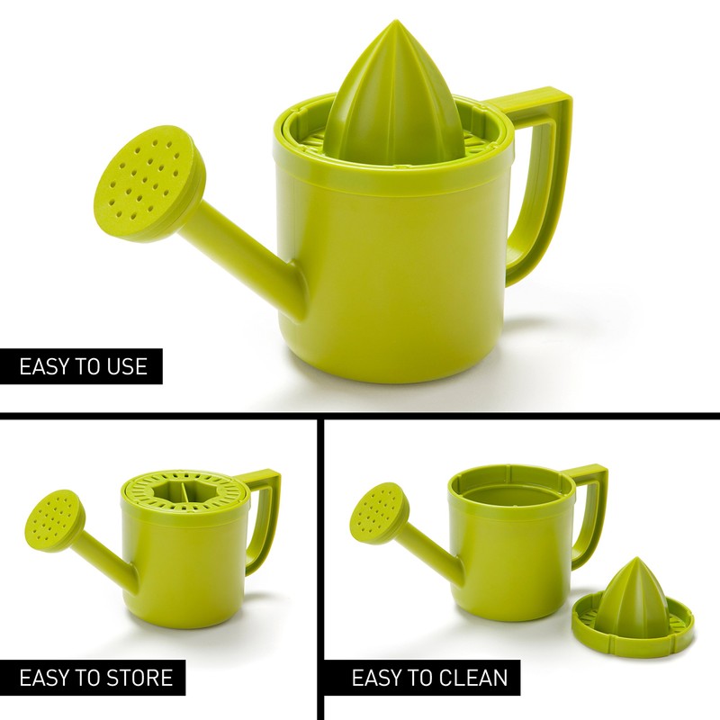Peleg Design Lemoniere Original Watering Can-Shaped Manual Hand Juicer, Green