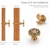 dairazan Solid Brass Cabinet Knobs 5 Pack - Round Brushed