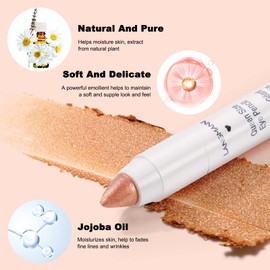 AOOWU Eyeshadow Pen, Pearlescent Eyeshadow Pencil Crayon, Waterproof Long Lasting Eyeshadow Stick, Shimmer Cream Eye Shadow Pencil Smudge-proof Eyeliner Pencil for Create Glitter Eye Makeup