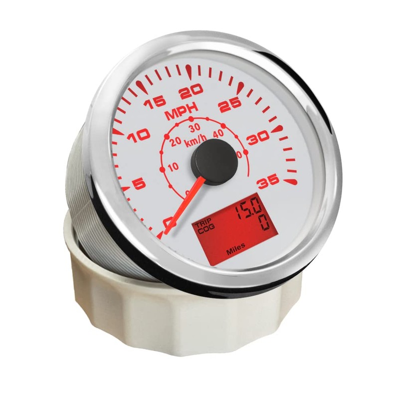 ELING Marine Auto GPS Speedometer Speedo Velometer 0-35MPH 0-55KM/H Odometer
