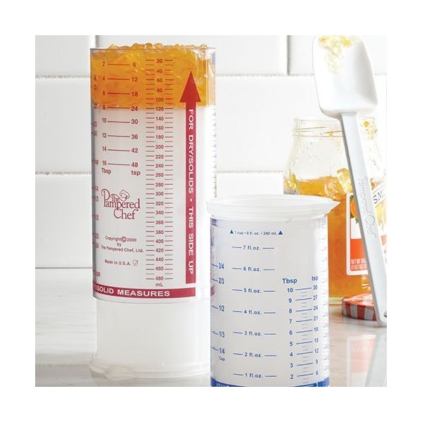 Pampered Chef Measure All Cup 2225 - Adjustable Plunger Design,