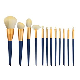12 juegos de brochas maquillaje pelo suave, barra larga, brocha universal for rubor, for polvos sueltos, base                                         