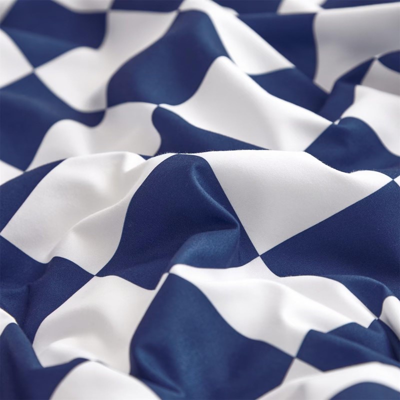 Houseri Royal Blue & White Buffalo Plaid Bedding Set -