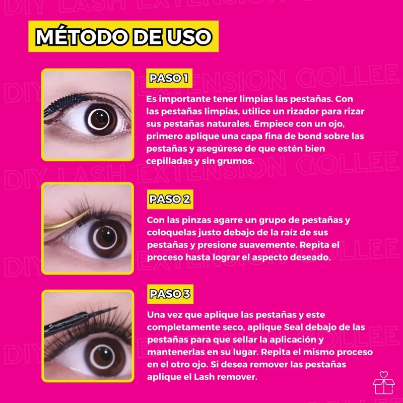 Pestañas Diy Golle Para Colocar En Casa Lash Extension Kit
