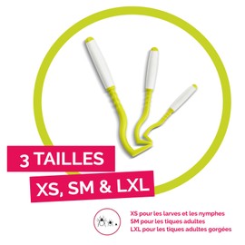 Tick Twister® ClipBox of 3 Tick Removers - Allows you to remove ticks from dogs, cats, horses and humans - Original - Made in France (Green)