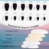 Virellay 3D Handmade Press-On Nails with Charms, Almond False Nails,