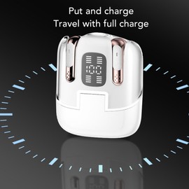 2 Pack Wireless Earbuds, Earbuds, Wireless Headphones, LED Display Function, Quick Connection, Low Latency, Separate Signals, for Gaming Audiovisual Experience (White)