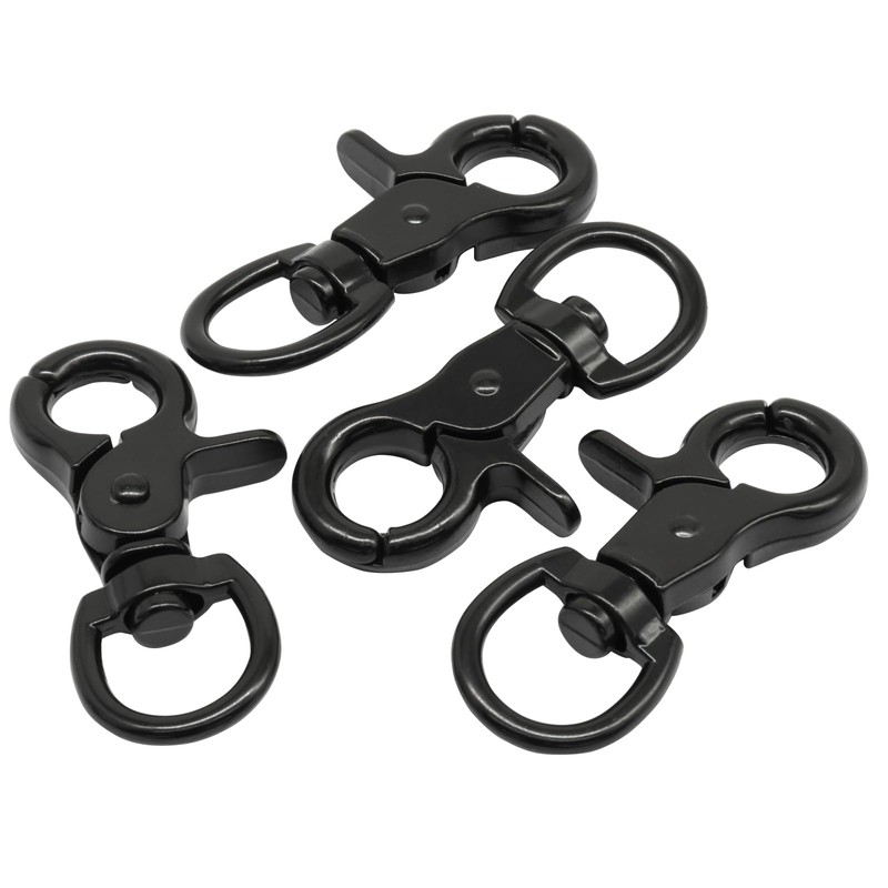 Marvexi 10Pcs Black Swivel Trigger Snap Hook, Stainless Steel