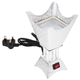 Incense Burner Charcoal Bakhoor Burner Cone Incense Holder Antique Incense Holder Muslim Alloy Censer Vintage Decor Ornament Electro-thermal Sandalwood Burner Iron UK Plug