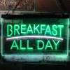 Breakfast All Day Open Restaurant Café Dual Color LED Neon