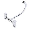 Wall Mount Kitchen Stainless Steel Smooth Surface 2 Handles Faucet