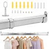 WARDENIX Closet Rods for Hanging Clothes, 34 to 62 Inches